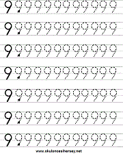 okul öncesi 10 sayısı çizgi çalışması